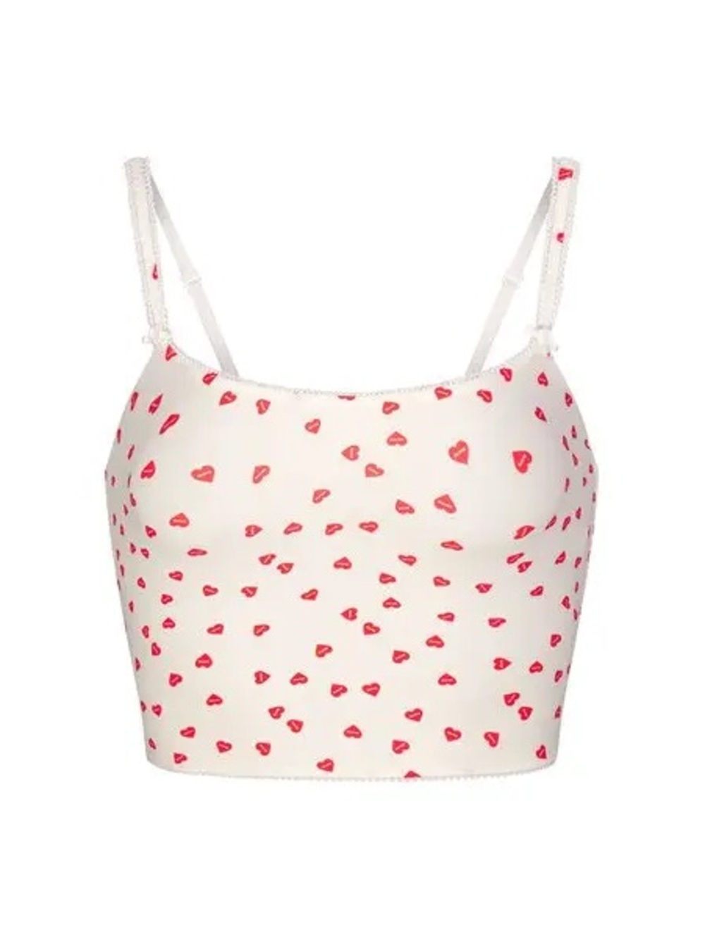 SKIMS Fits Everybody Picot Cropped Cami Ruby Heart Size XS